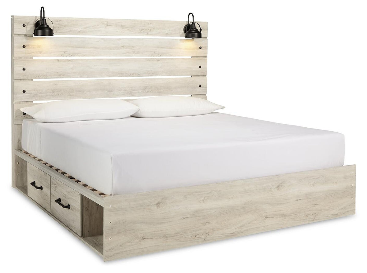 Cambeck King Panel Bed with 2 Storage Drawers - image 3