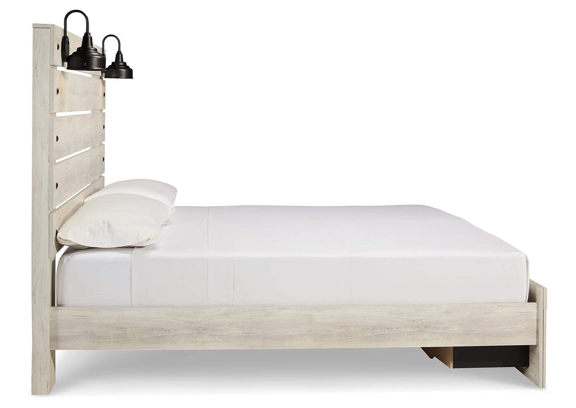 Cambeck King Panel Storage Bed side view
