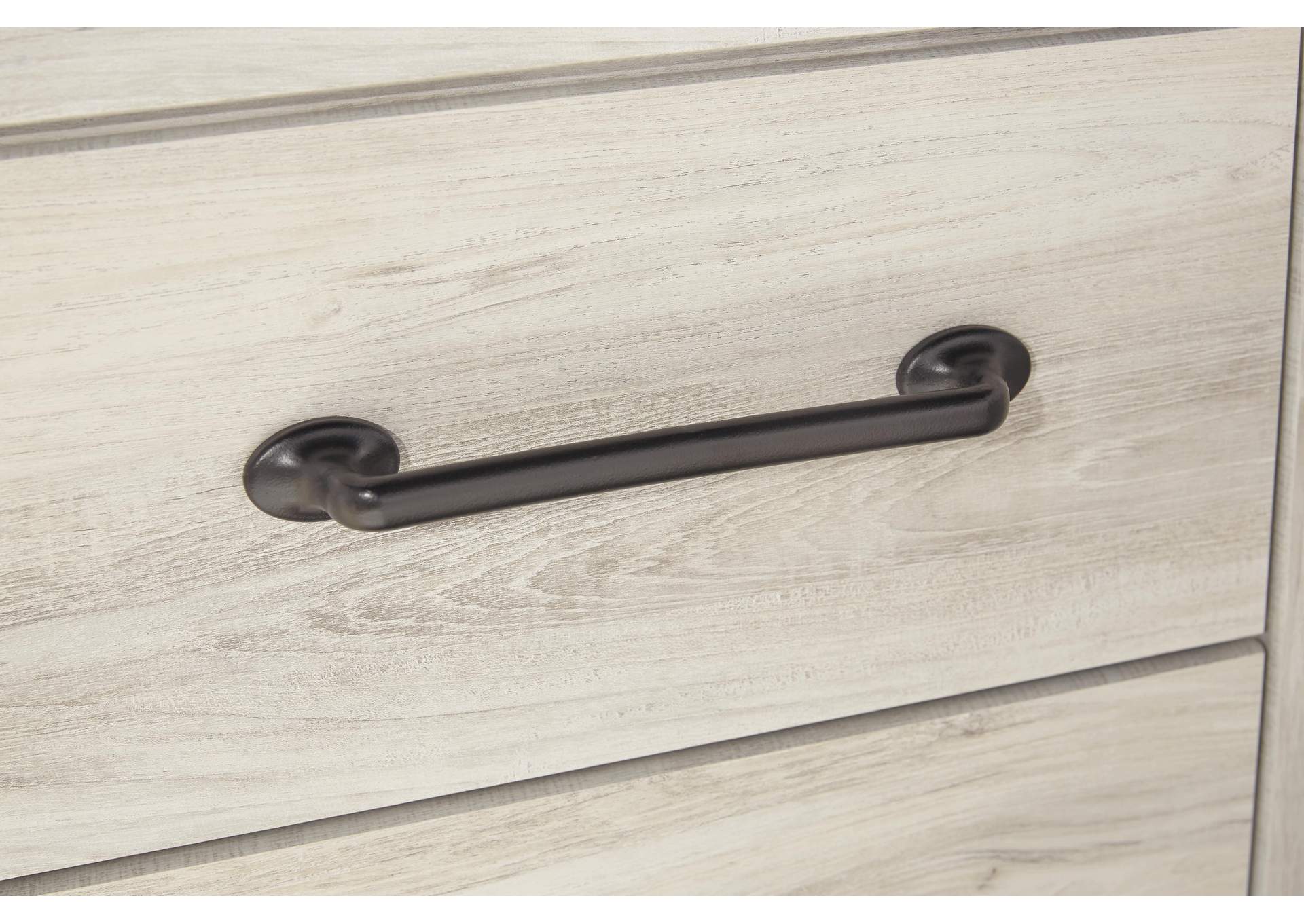 Cambeck Full Panel Bed with Mirrored Dresser and 2 Nightstands detail