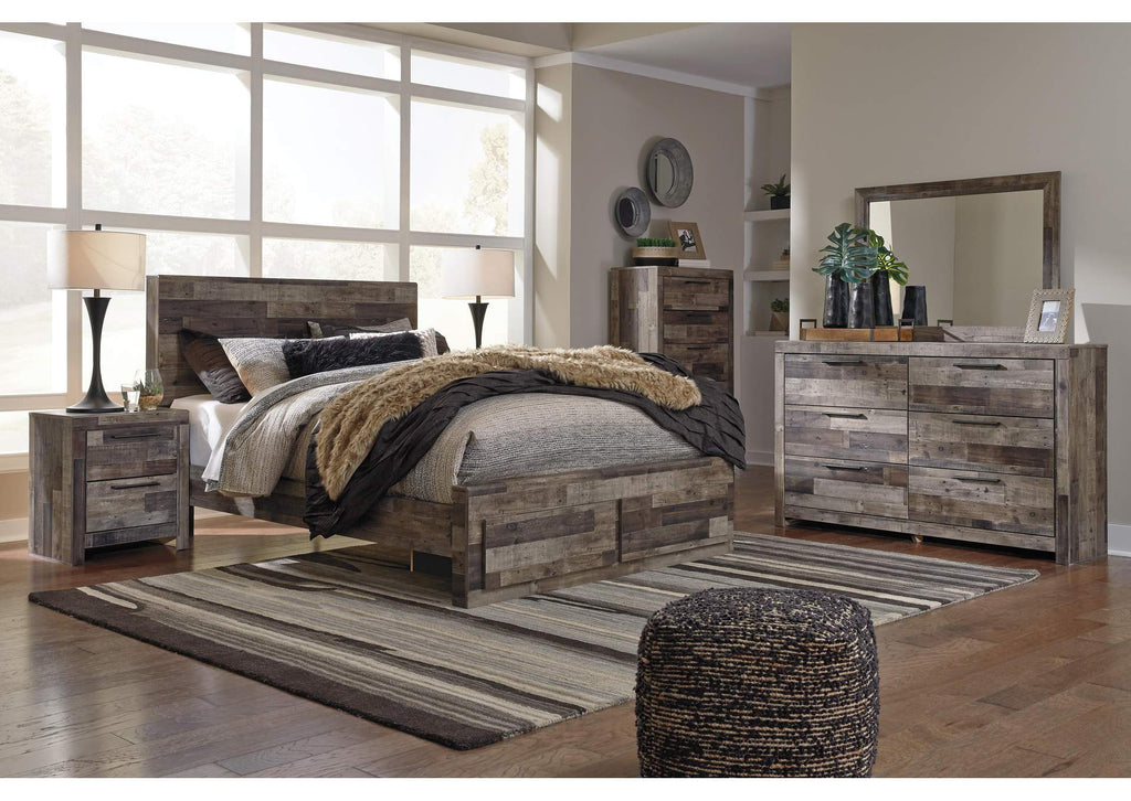 Derekson Queen Panel Bed with 2 Storage Drawers