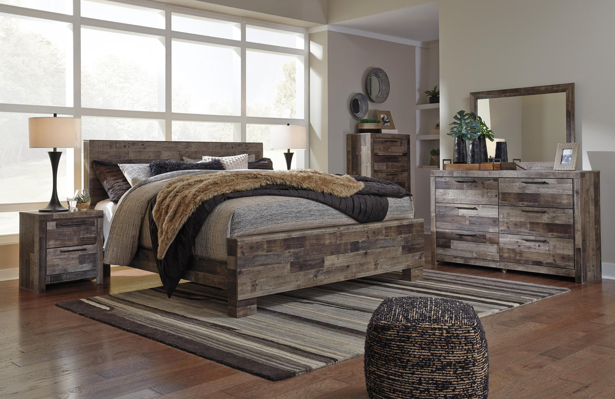 Derekson King Panel Bed in Multi Gray, alternate view 6