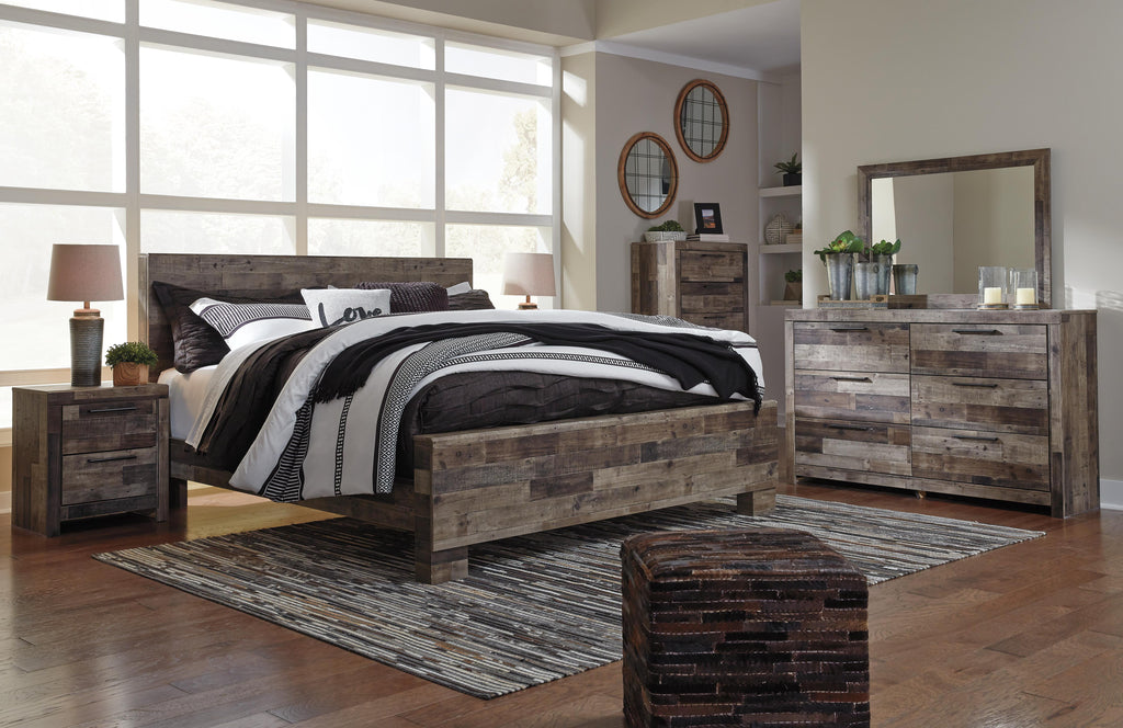 Derekson King Panel Bed in Multi Gray, alternate view 7