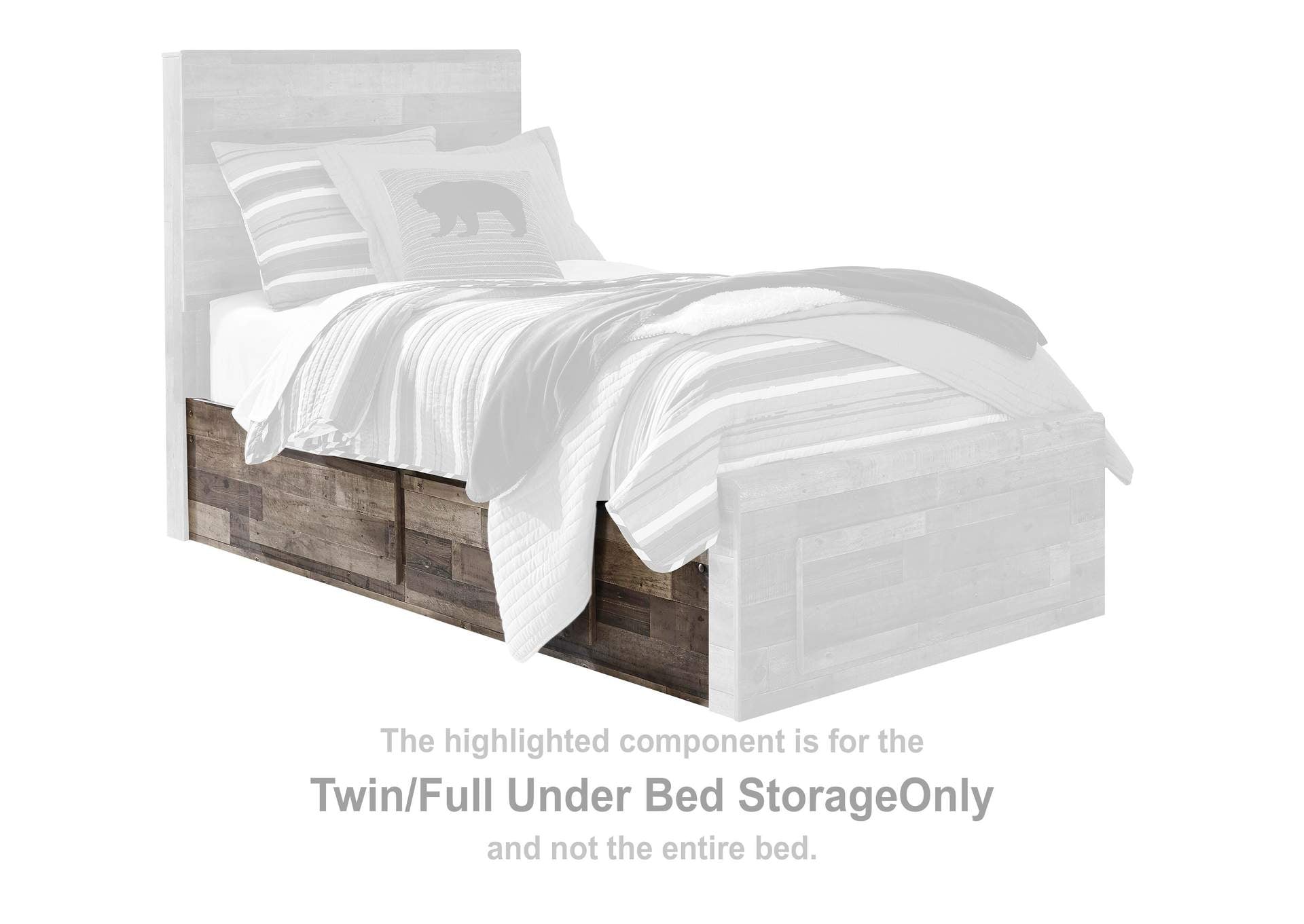 Derekson Full Panel Bed with 6 Storage Drawers