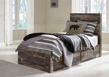 Derekson Twin Panel Bed with 2 Storage Drawers - image 1