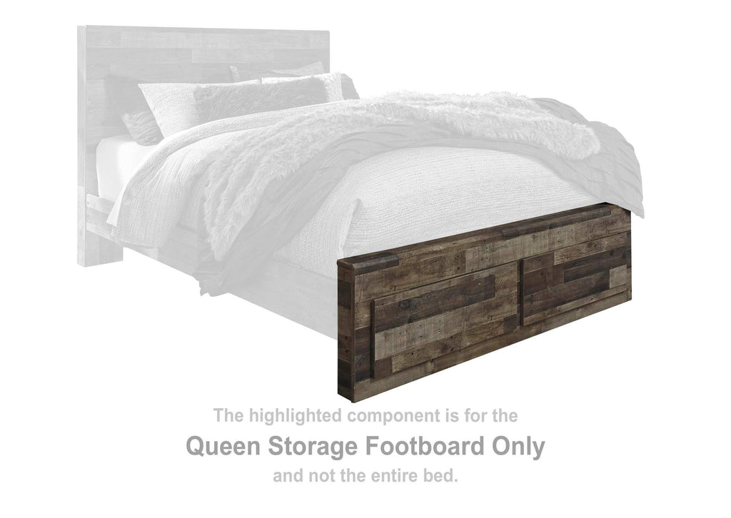 Derekson Queen Panel Bed with 2 Storage Drawers