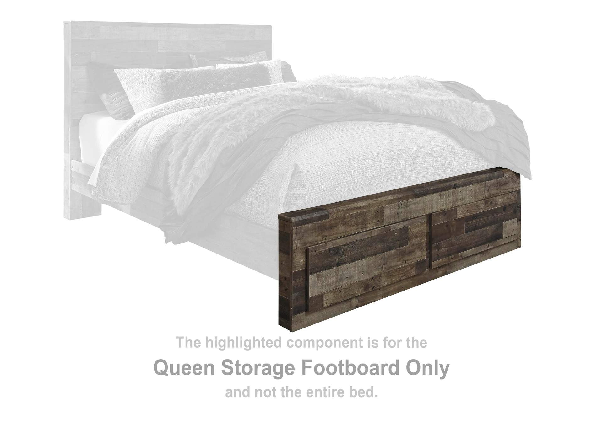 Derekson Queen Panel Bed with 4 Storage Drawers