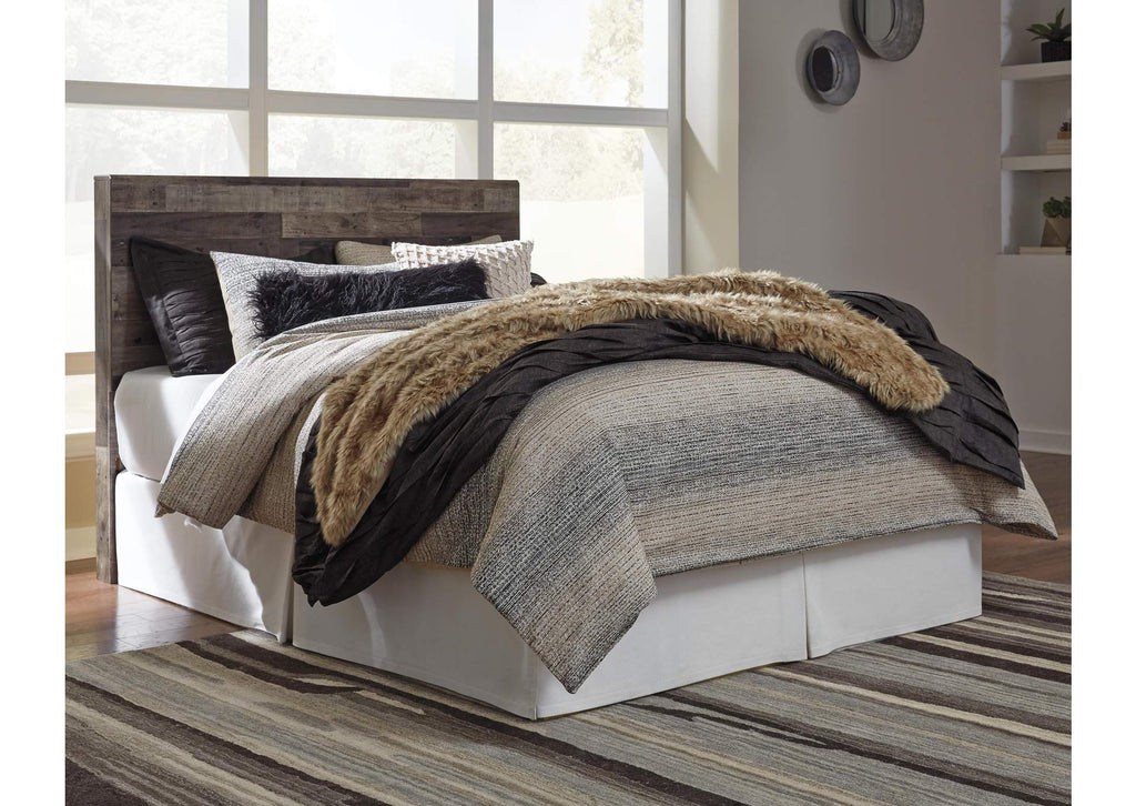 Derekson Queen/Full Panel Headboard Bed with Mirrored Dresser and Chest room view
