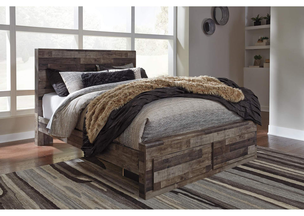 Derekson Queen Panel Bed with 2 Storage Drawers