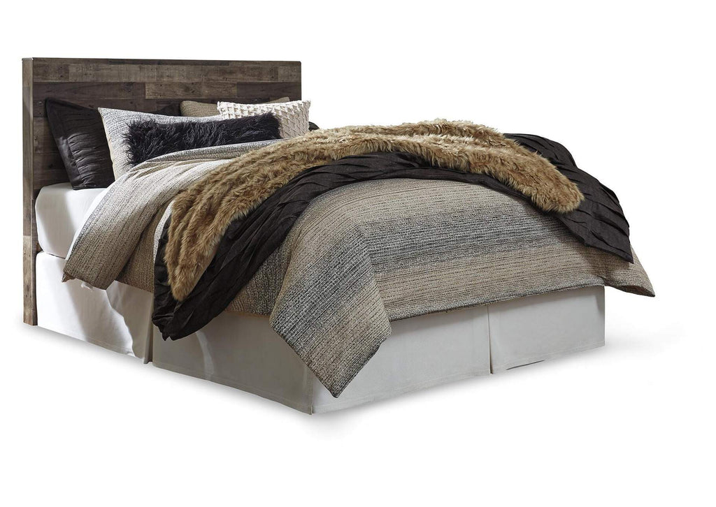 Derekson Queen/Full Panel Headboard Bed with Mirrored Dresser and Chest