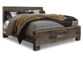 Derekson King Panel Bed with Mirrored Dresser
