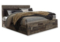 Derekson King Panel Bed with 4 Storage Drawers with Dresser