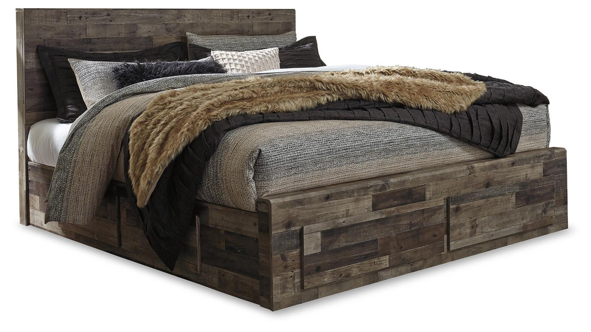 Derekson King Panel Bed with 6 Storage Drawers - image 3