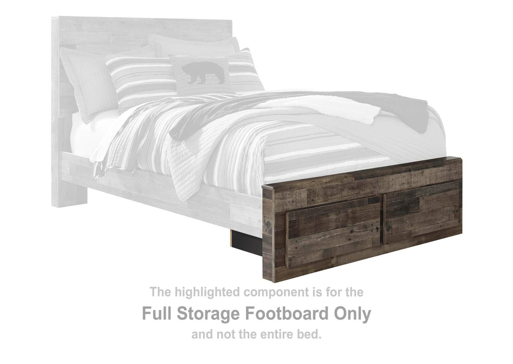 Derekson Full Panel Bed with 2 Storage Drawers