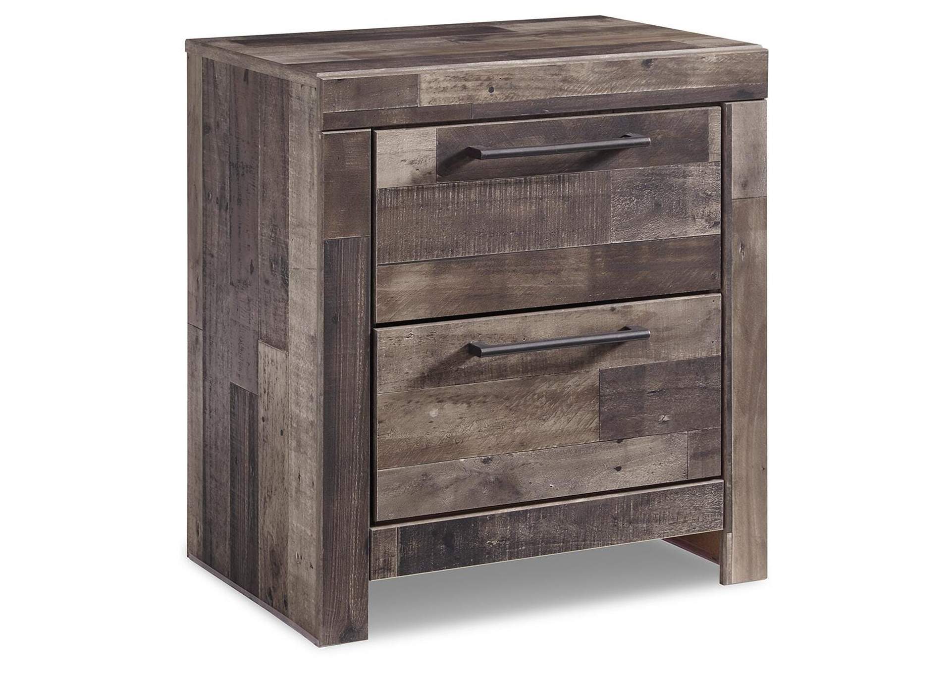 Derekson King Panel Bed with Mirrored Dresser, Chest and 2 Nightstands