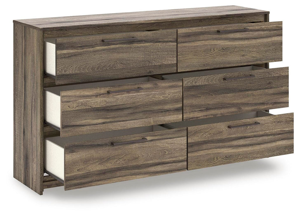 Elbrim Dresser in Brown, open view