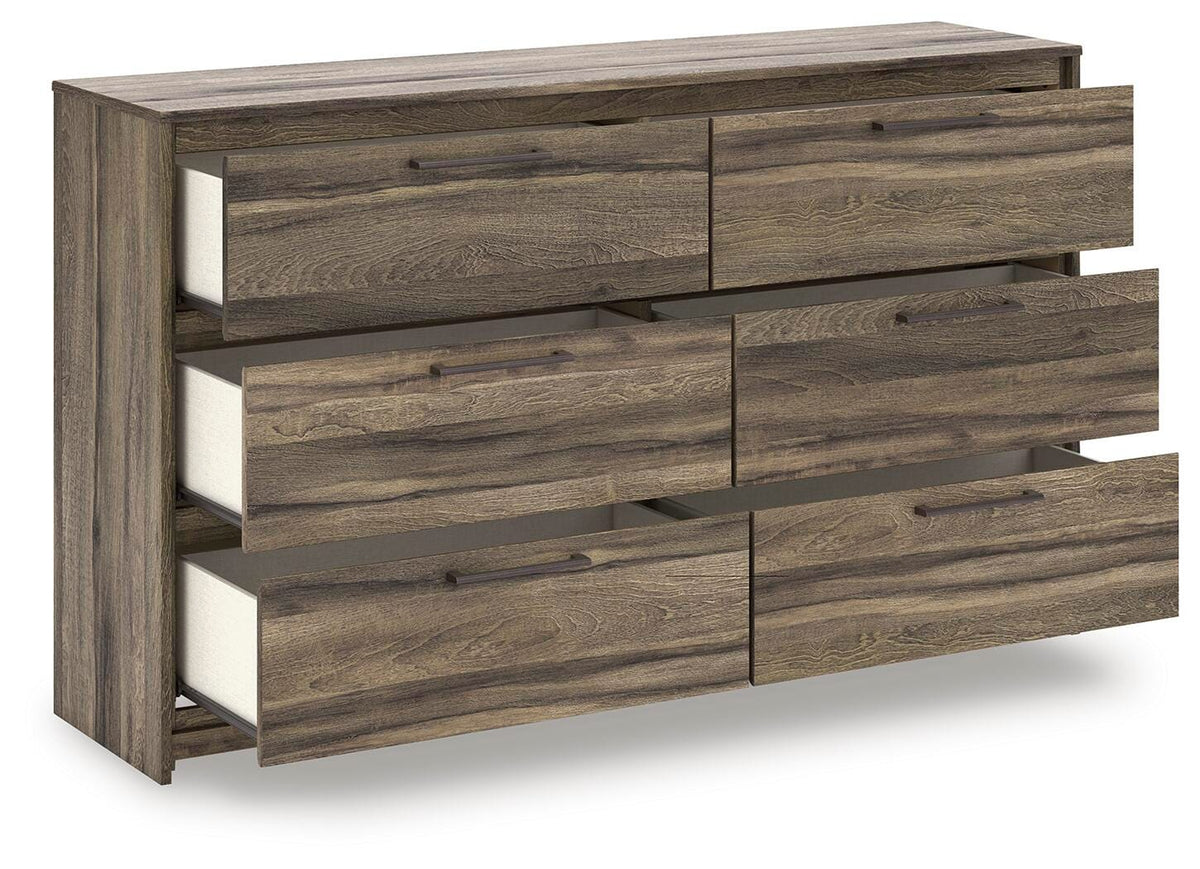 Elbrim Dresser in Brown, open view