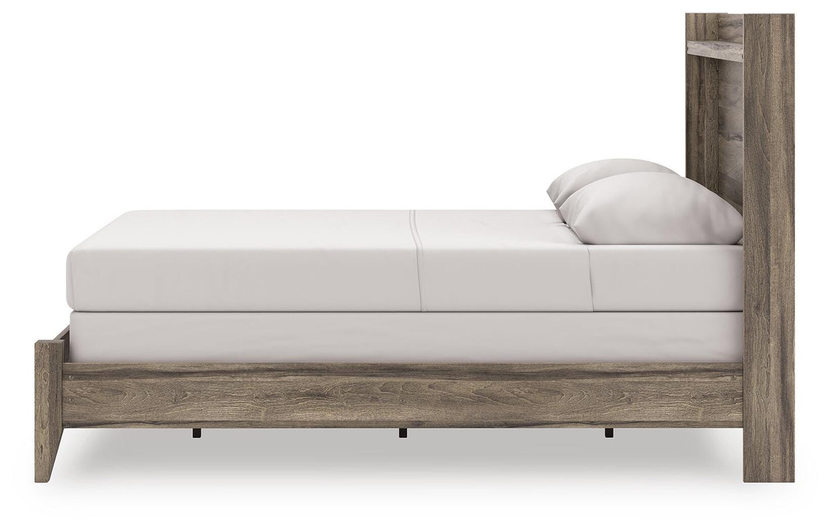 Elbrim Queen Panel Bed in Brown, alternate side view