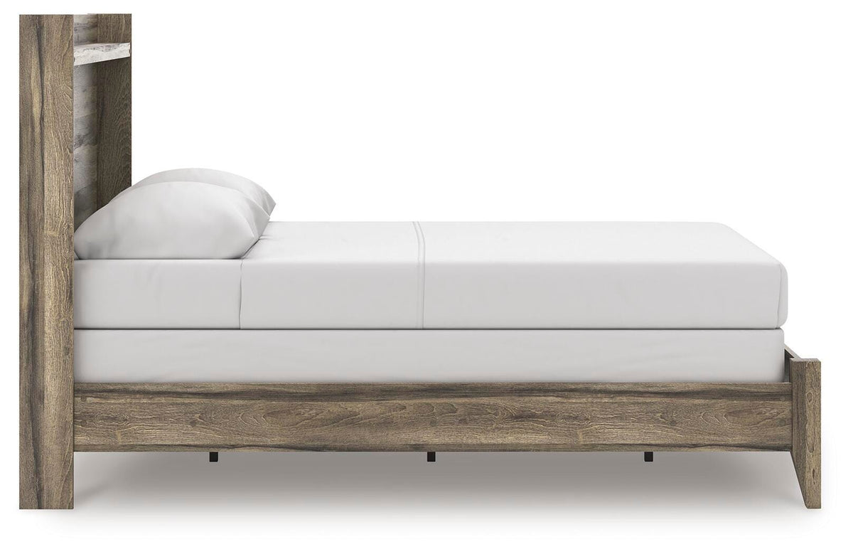 Elbrim Queen Panel Bed in Brown, side view