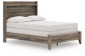 Elbrim Full Panel Bed in Brown, angle view