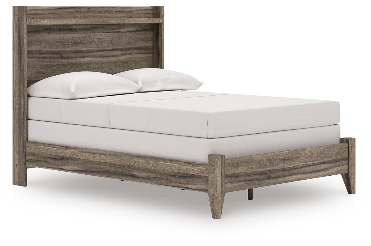 Elbrim Full Panel Bed in Brown, angle view