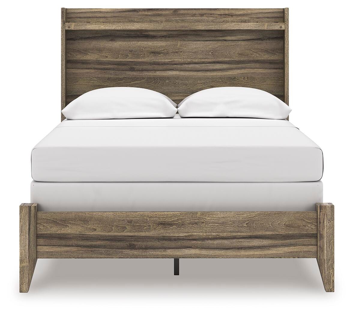 Elbrim Full Panel Bed in Brown, front view