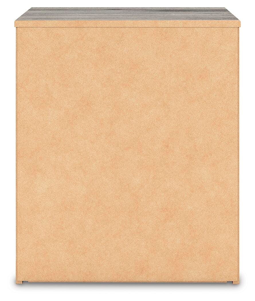 Elbrim Nightstand in Brown, back view