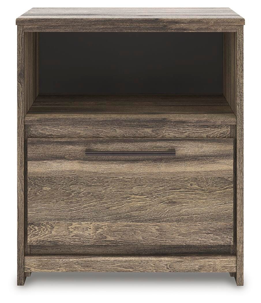Elbrim Nightstand in Brown, front view