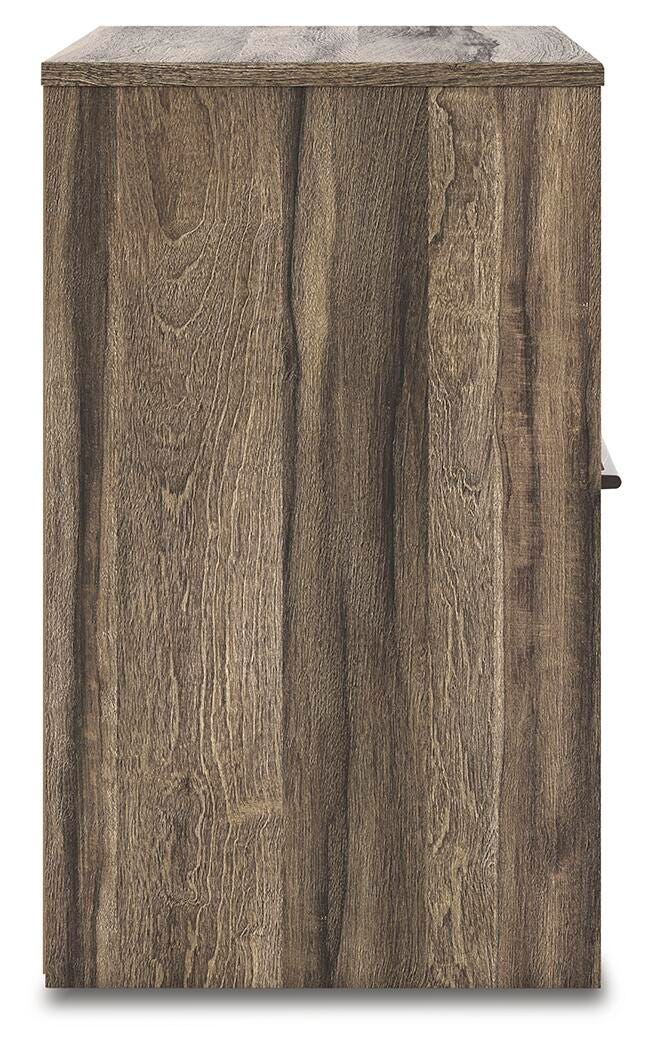 Elbrim Nightstand in Brown, side view