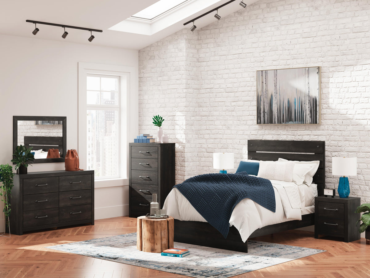 Hollivern Full Panel Bed in Dark Gray, alternate view 11