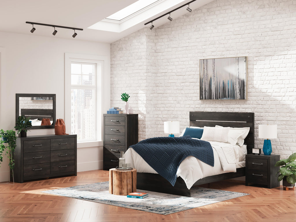 Hollivern Queen Panel Bed in Dark Gray, alternate view 11