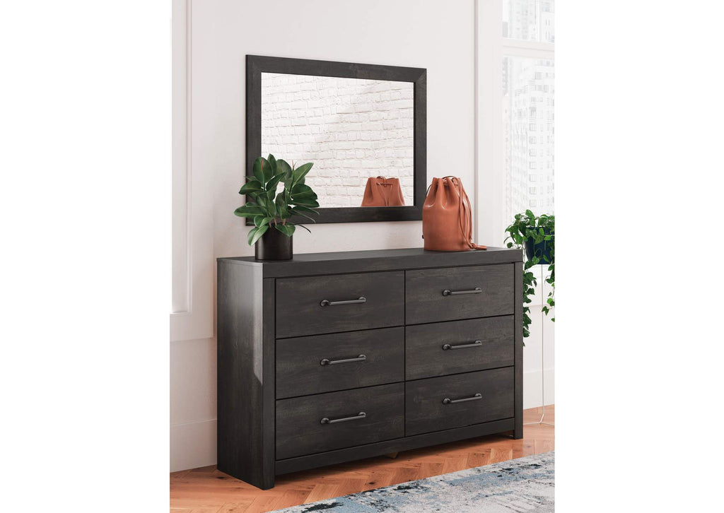 Delmorta Twin Panel Storage Bed, Dresser, Mirror, Chest and 2 Nightstands