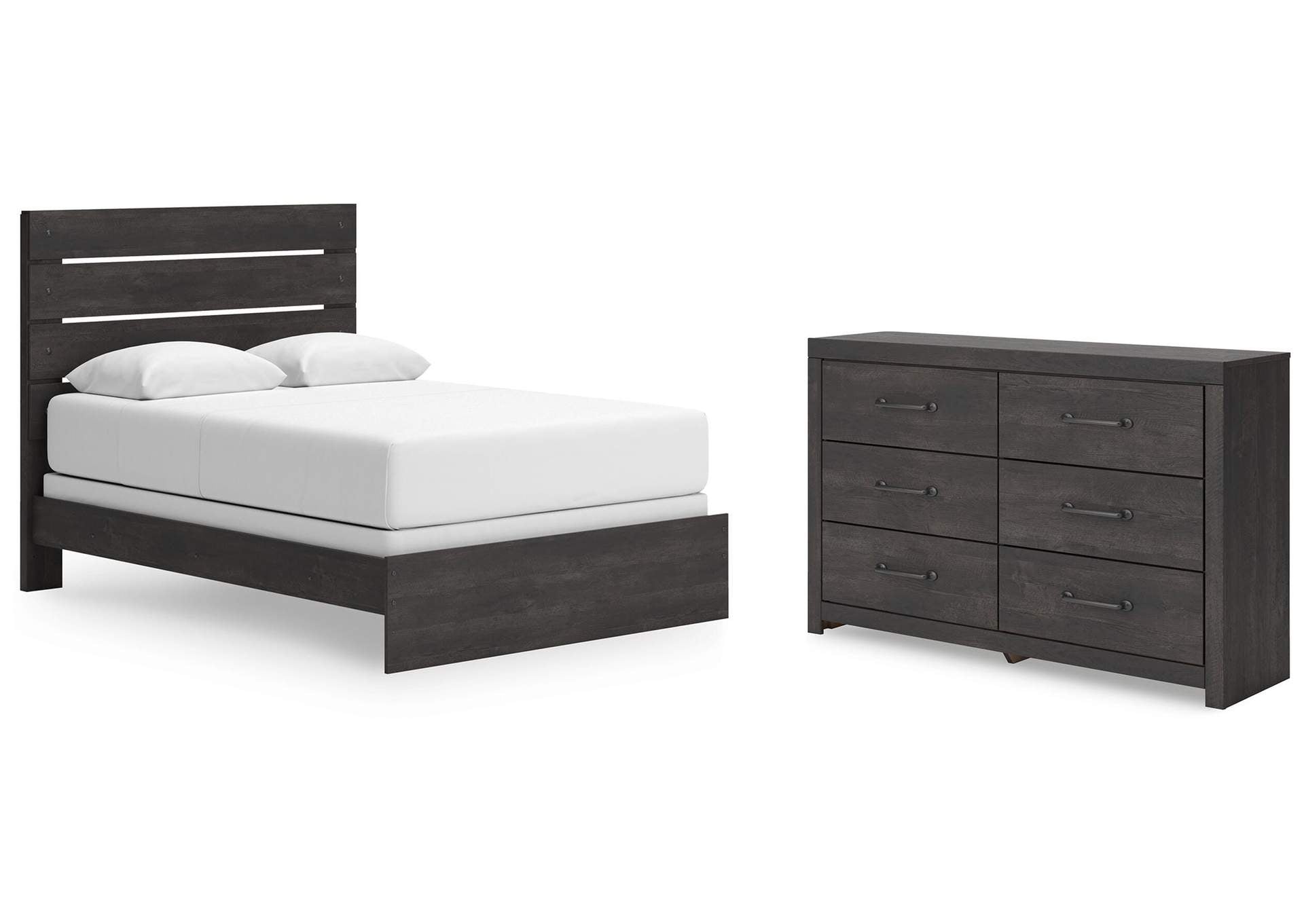 Delmorta Queen Panel Bed and Dresser