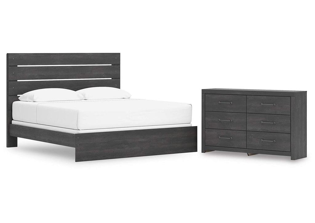 Delmorta King Panel Bed and Dresser