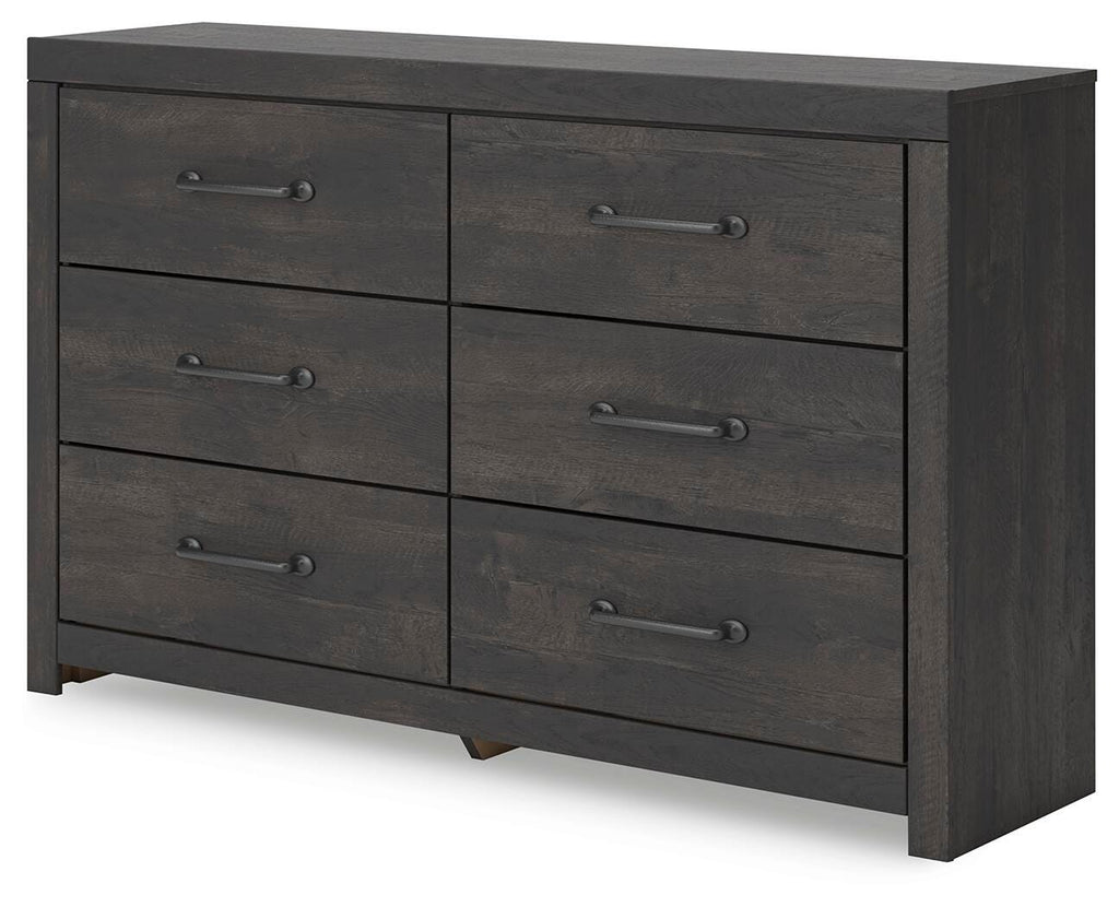 Hollivern Dresser in Dark Gray, angle view