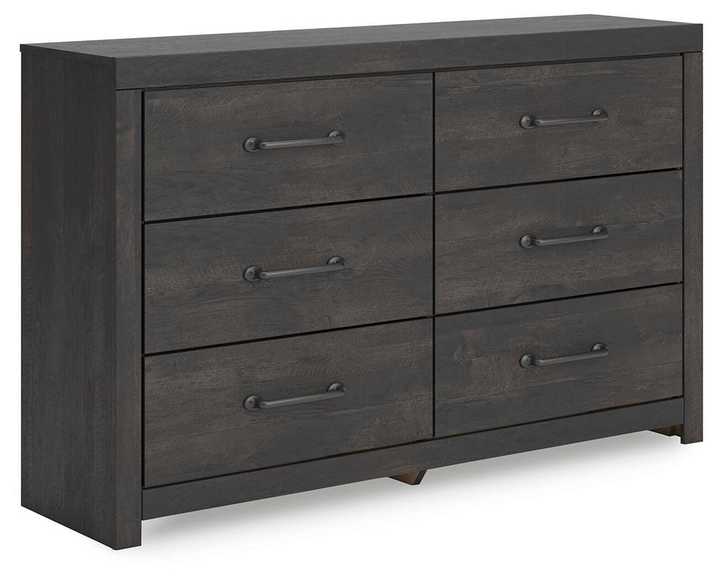 Hollivern Dresser in Dark Gray, angle view
