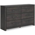 Hollivern Dresser in Dark Gray, angle view