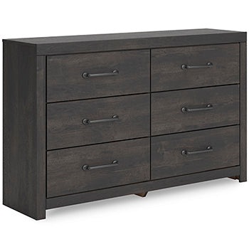 Hollivern Dresser in Dark Gray, angle view