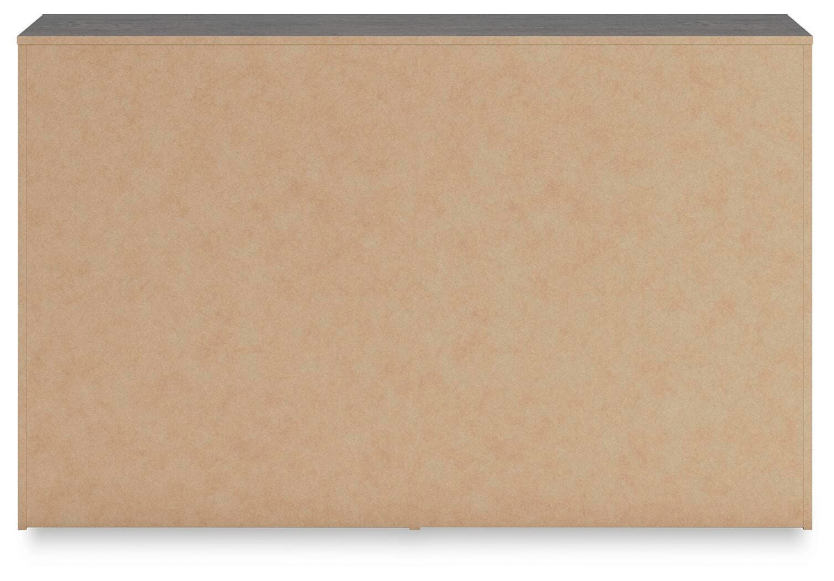 Hollivern Dresser in Dark Gray, back view