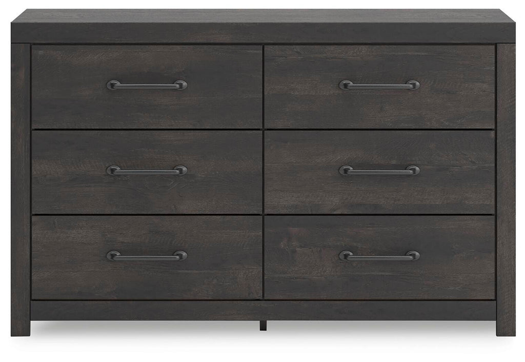 Hollivern Dresser in Dark Gray, front view