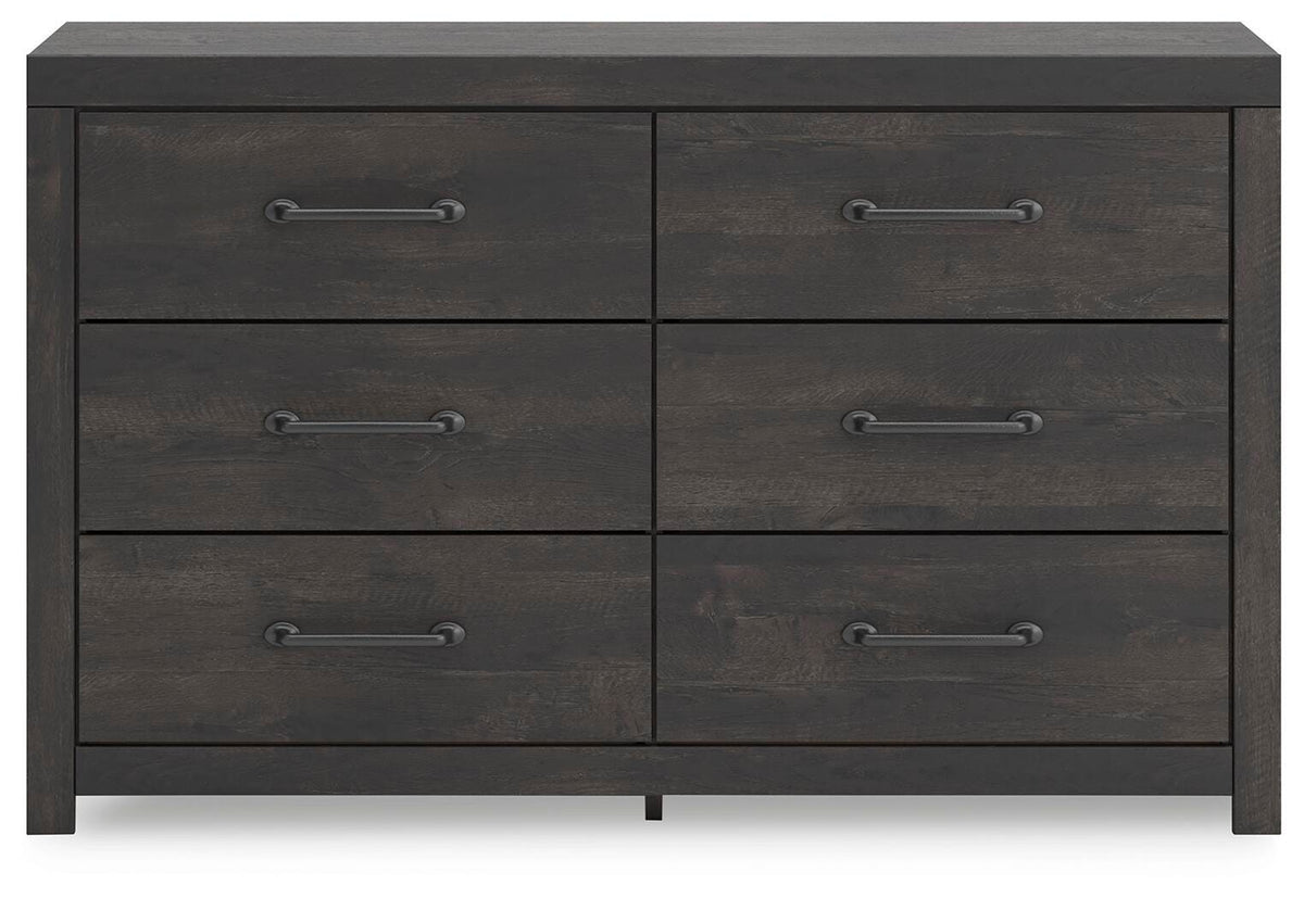 Hollivern Dresser in Dark Gray, front view