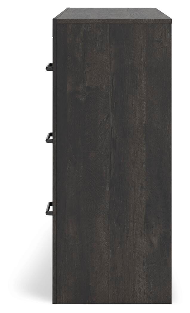 Hollivern Dresser in Dark Gray, alternate side view