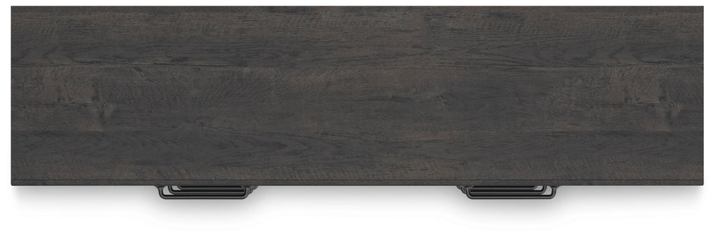 Hollivern Dresser in Dark Gray, top view