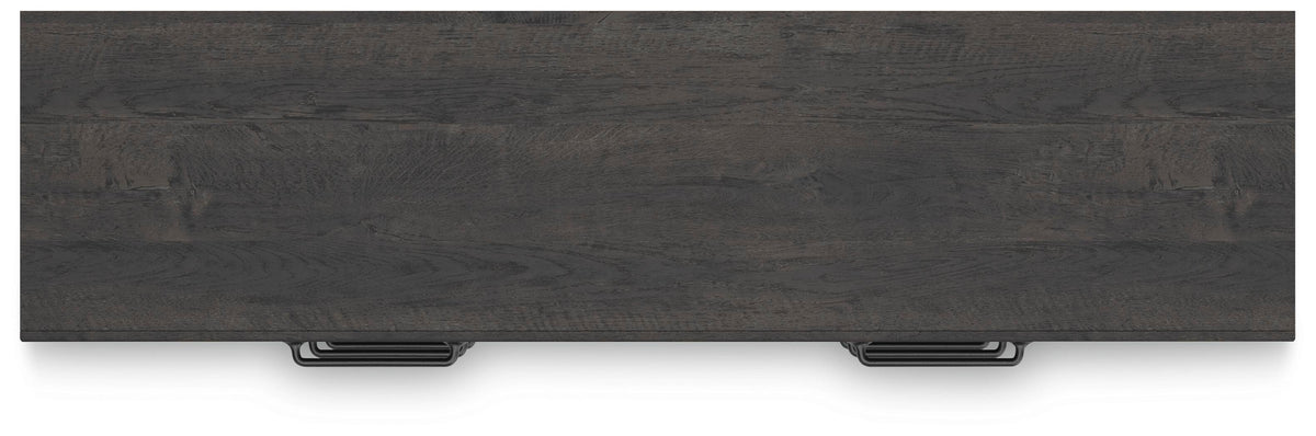 Hollivern Dresser in Dark Gray, top view