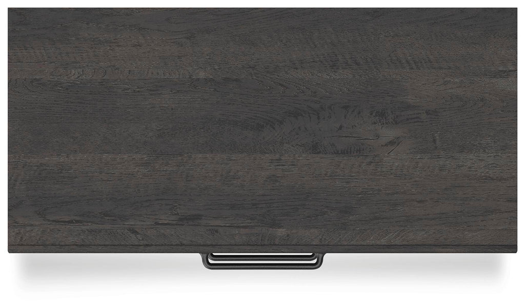 Hollivern Chest of Drawers in Dark Gray, top view