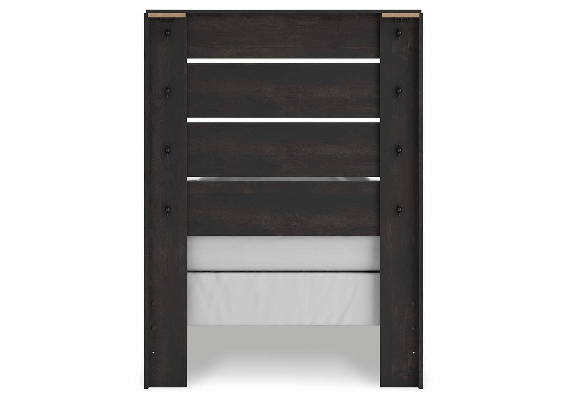 Delmorta Twin Panel Bed, Dresser, Mirror and 2 Nightstands