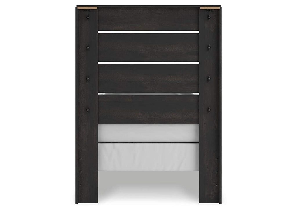 Delmorta Twin Panel Bed, Dresser and Nightstand