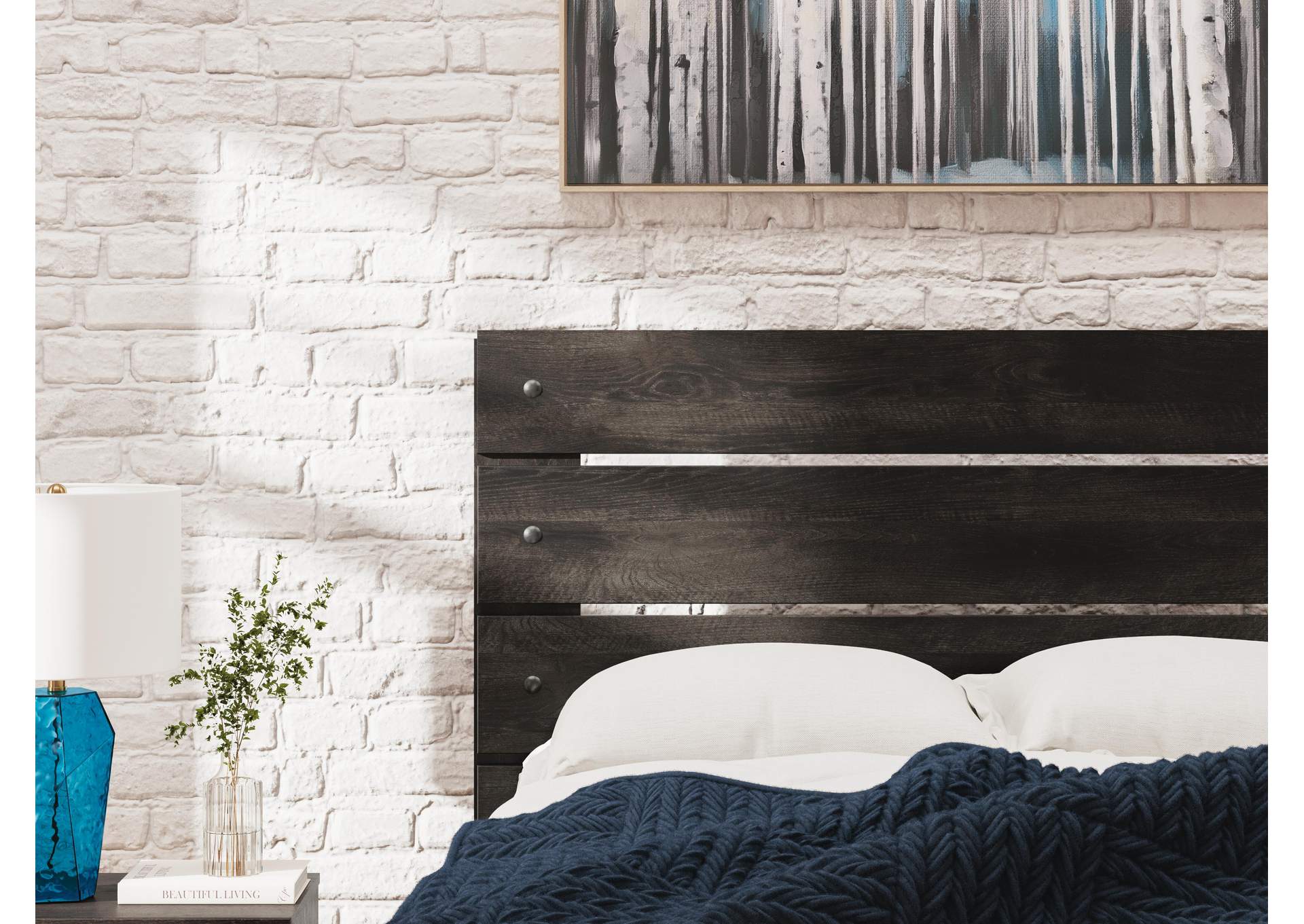 Delmorta Twin Panel Bed, Dresser, Mirror and 2 Nightstands detail