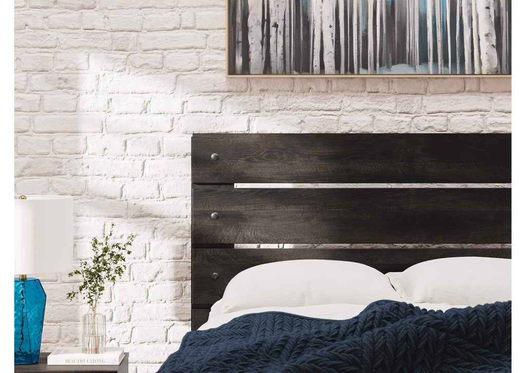 Delmorta Twin Panel Bed, Dresser, Mirror and Nightstand detail
