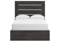 Delmorta Full Panel Bed with Storage and Dresser