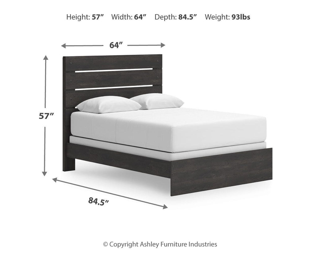 Hollivern Queen Panel Bed in Dark Gray, alternate view 4